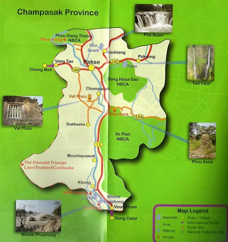 แผนที่จำปาสัก